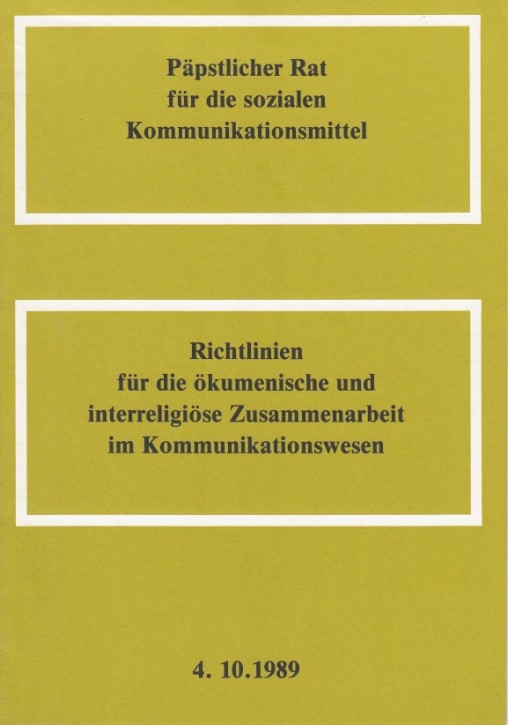Richtlinien für die ökumenische und interreligiöse Zusammenarbeit